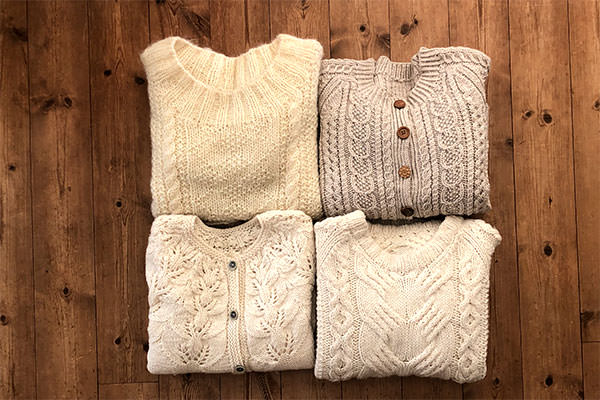 模様編みのセーター