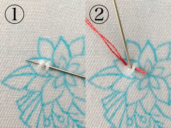 【図案つき】ポインセチアの刺繍の作り方