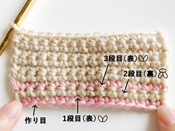細編みの段の数え方
