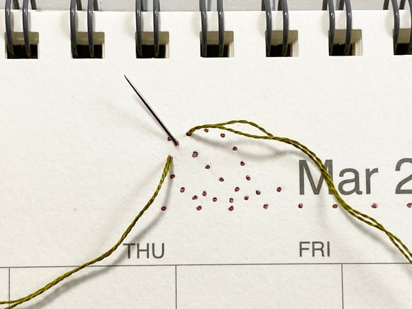 紙刺繍で飾ろう！3月のカレンダーの作り方