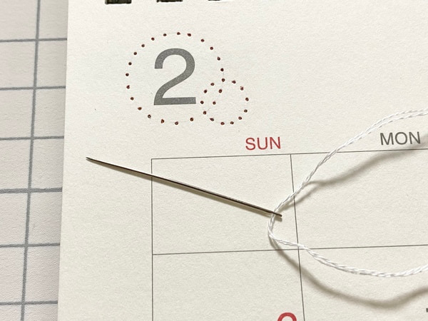紙刺繍で飾ろう！2月のカレンダーの作り方