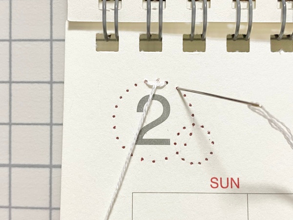 紙刺繍で飾ろう！2月のカレンダーの作り方