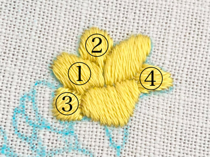 【図案付き】フリージアの刺繍の作り方