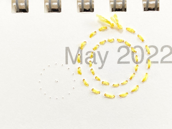 紙刺繍で飾ろう！4月のカレンダーの作り方