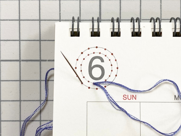 紙刺繍で飾ろう！6月のカレンダーの作り方