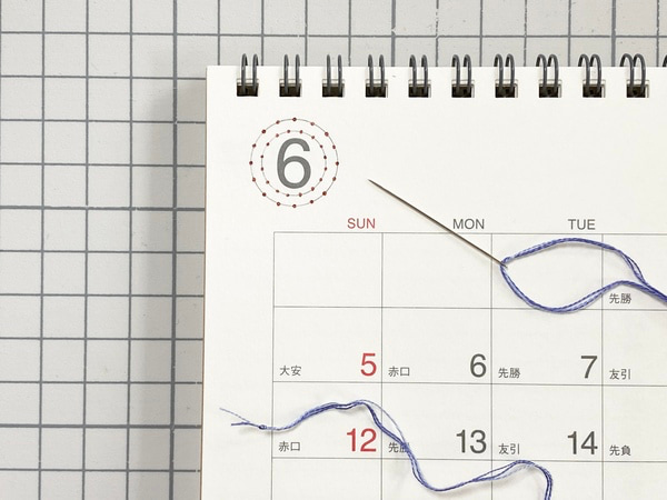 紙刺繍で飾ろう！6月のカレンダーの作り方
