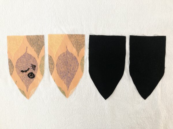 【図案付き】ハロウィンの刺繍入り！リーフ型巾着袋の作り方