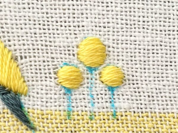 【図案付き】キッチンクロスを可愛く！鳥と花の刺繍の作り方
