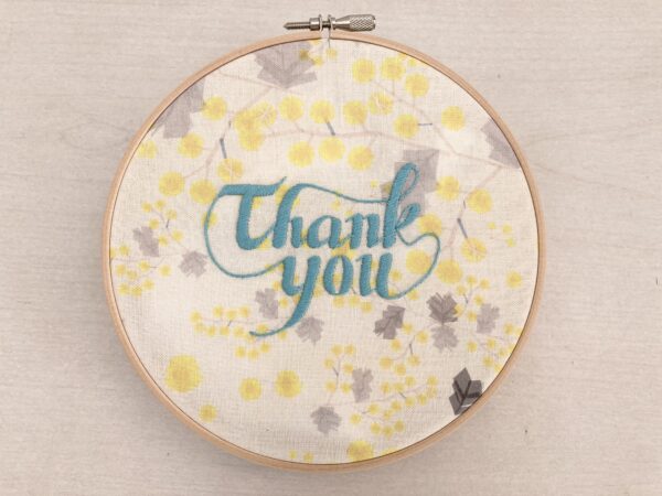 【図案付き】「Thank you」の刺繍の作り方