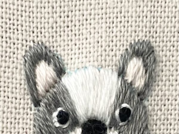 【図案付き】フレンチブル・柴犬・シュナウザーの刺繍の作り方