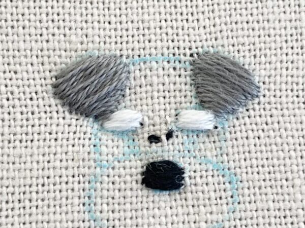 【図案付き】フレンチブル・柴犬・シュナウザーの刺繍の作り方