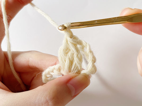 長編みの玉編み