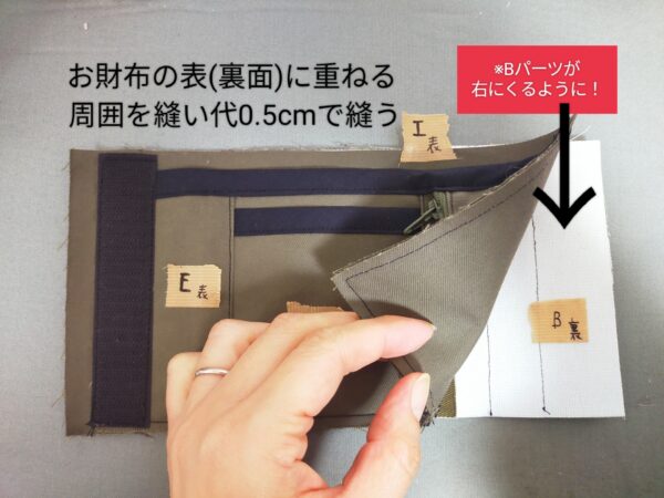 肩紐が取り付けられるキッズ用のコンパクトなお財布の作り方