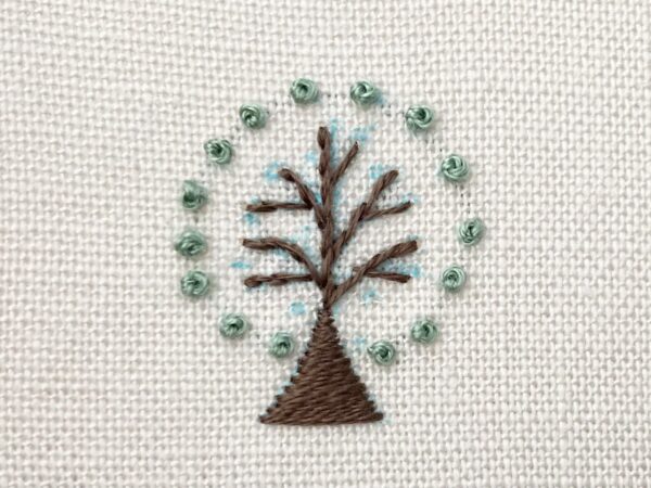 【図案付き】新緑の季節に！木の刺繍の作り方
