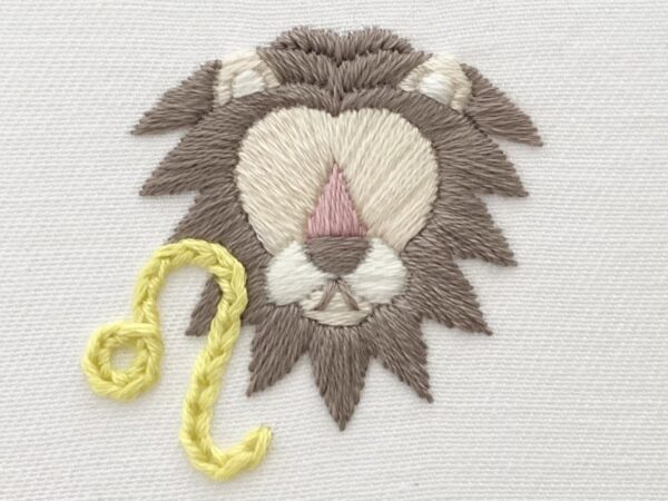 【図案付き】しし座の刺繍の作り方