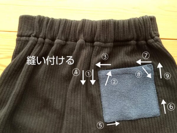 不要になったお洋服でポケットを付ける方法の作り方