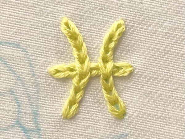 【図案付き】うお座の刺繍の作り方