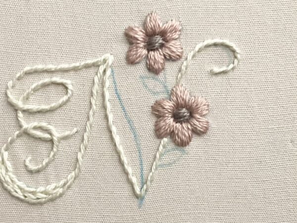 【図案付き】アルファベット「N」の刺繍の作り方
