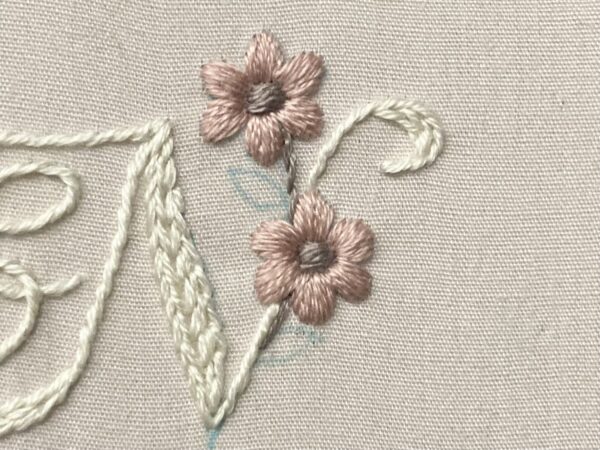 【図案付き】アルファベット「N」の刺繍の作り方