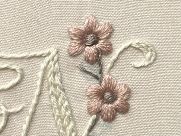【図案付き】アルファベット「N」の刺繍の作り方