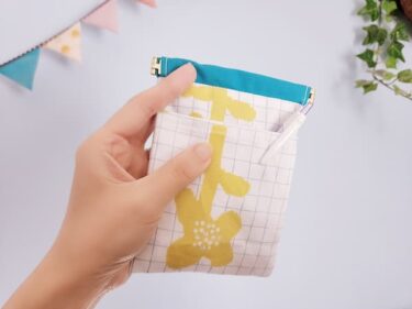 ポケット沢山バネ口ポーチの作り方