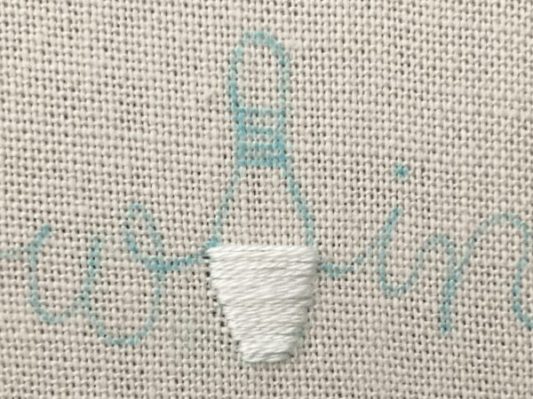 【図案付き】ボウリングの刺繍の作り方