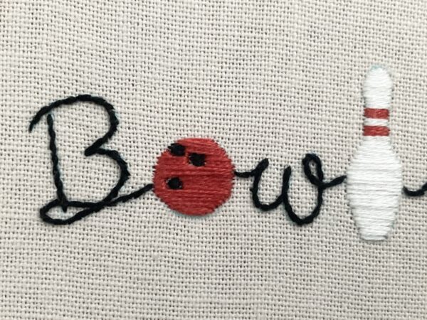 【図案付き】ボウリングの刺繍の作り方