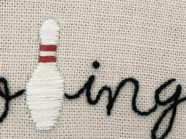 【図案付き】ボウリングの刺繍の作り方