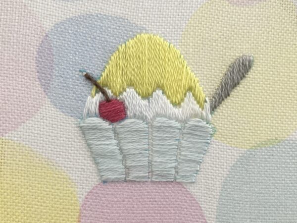 【図案付き】かき氷の刺繍の作り方