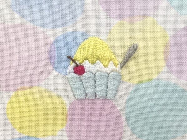 【図案付き】かき氷の刺繍の作り方