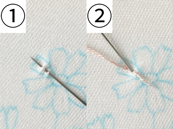 【図案付き】コスモスの刺繍の作り方