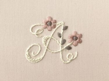 【図案付き】アルファベット「A」の刺繍の作り方