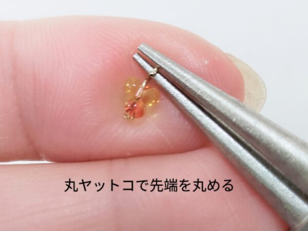 チェコシードのファルファーレで作る金木犀のピアスの作り方