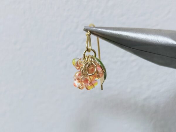 チェコシードのファルファーレで作る金木犀のピアスの作り方