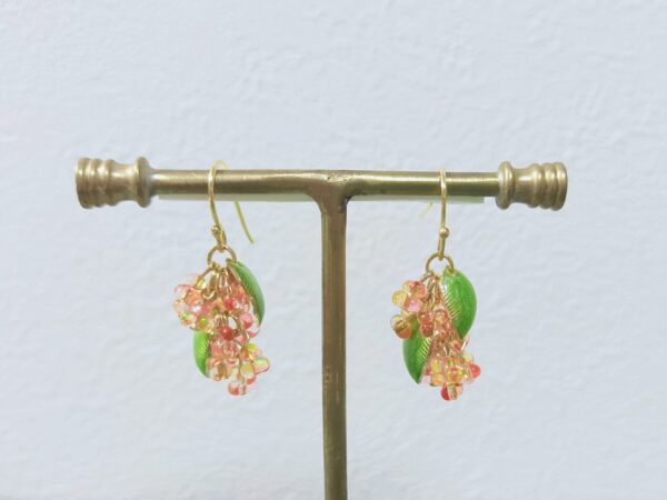 チェコシードのファルファーレで作る金木犀のピアスの作り方