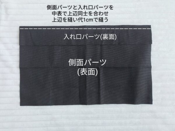 インド刺繍リボンと帆布のワンハンドルバッグの作り方