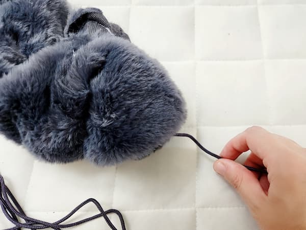 ファーで作る簡単耳当ての作り方