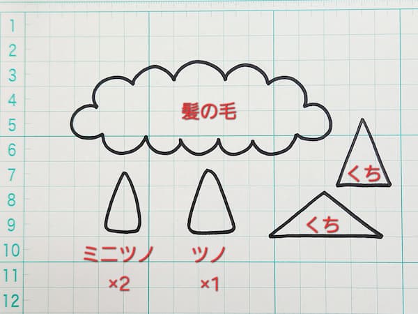 フェルトで簡単な鬼さんの作り方