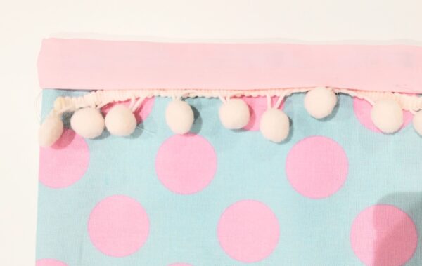 ポンポン付き巾着の作り方