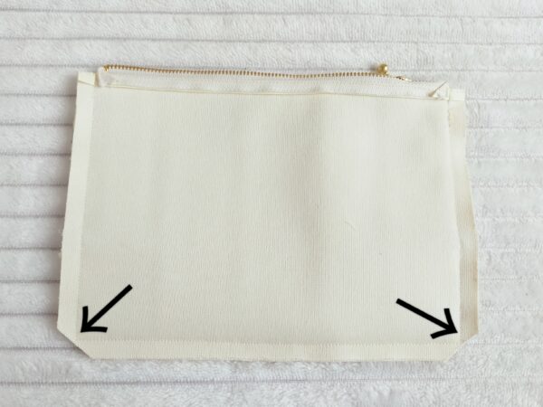 インド刺繍リボンとフェイクレザーのポーチの作り方